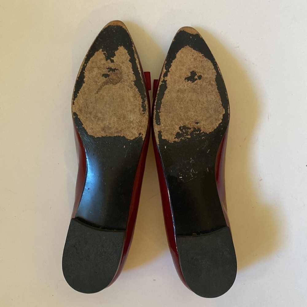 Stuart Weitzman Red Flats With Bow - image 7